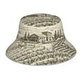 thumbnail image 3 of Daiia Vineyard Landscape Pattern Bucket Hat - Trendy Cotton Sun Hat for Beach, Golf, Fishing - Fun Outdoor Vacation Boonie for Men and Women, 3 of 9