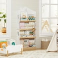 thumbnail image 3 of STAROUS Kids Bookshelf Wall Mounted, 4-Tier Book Shelf Organizer, Tall Wooden Children's Bookcase, Storage Book Rack for Kids Room, Nursery, Bedroom, Living Room, White, 3 of 6