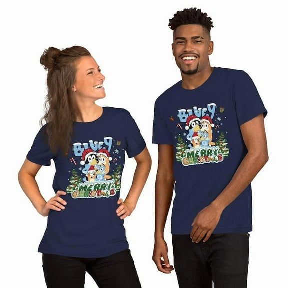 Holiday Bluey Family Unisex t-shirt, Christmas, gift idea