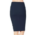 thumbnail image 3 of Urban CoCo High Waist Stretch Bodycon Pencil Skirt (Navy Blue, L), 3 of 4