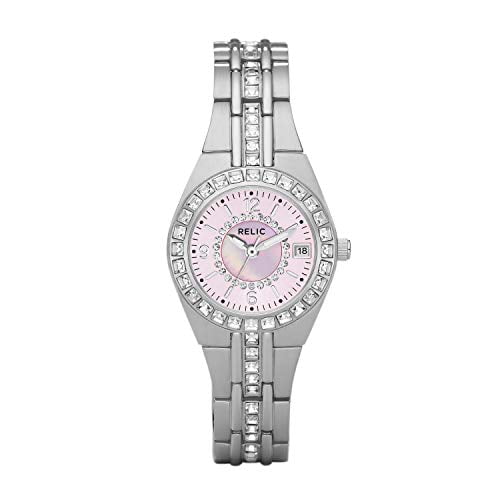 Relic by Fossil Womens Analog-Quartz Dress Watch with Stainless Steel Strap, Silver, 12 (Model: ZR11787)