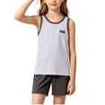 thumbnail image 6 of SGFCWSX Boys 2 Piece Outfits Sleeveless Tank Top and Shorts Set Summer Casual Breathable Soft Playwear Gray Size 6, 6 of 9