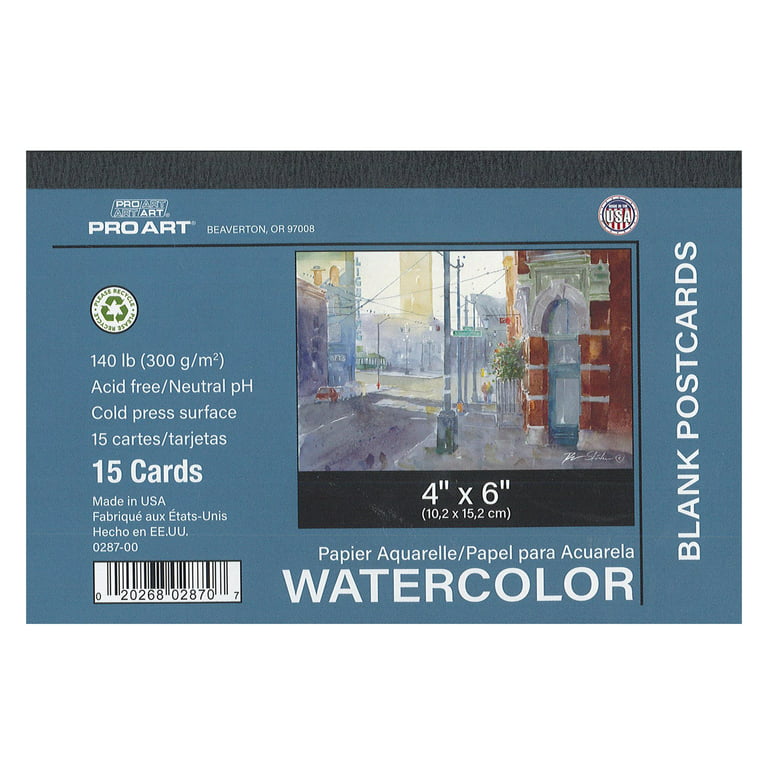 Grumbacher Watercolor Pad 9 x 12 140lb./300GSM, 30 Paper Sheets, Cold  Press, Tape Bound