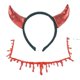 thumbnail image 5 of Halloween Demon Horn Headband and Blood Necklace Dripping Bleeding Choker Masquerade Headdress for Vampire Cosplay Costume Accessories, 5 of 5