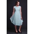thumbnail image 3 of Bimba Blue Heart Stripe Printed Ladies Sleeveless Round Neck Summer Dress Casual Wear-Small, 3 of 6