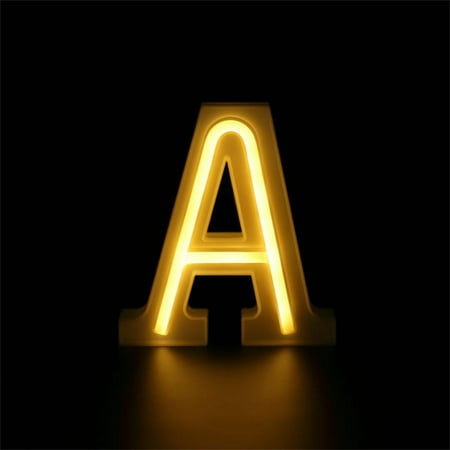 

NIUREDLTD LED USB Letter Lights Light Up White Letters Standing Hanging A-Z &