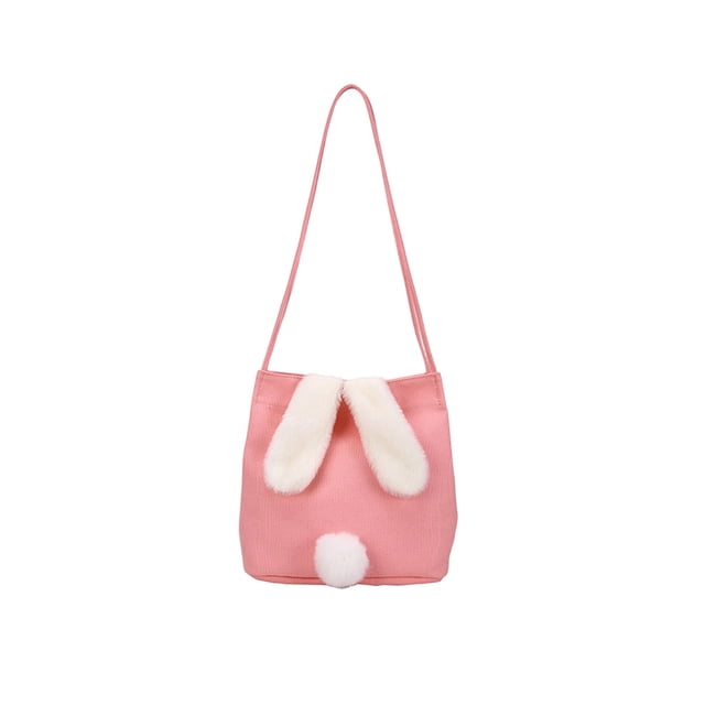 Sac Fourre-Tout Lapin de Pâques Petit Sac Cadeau pour Femmes Hommes Rangement Décoratif Polyester 25X12X2Cm