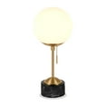 thumbnail image 3 of Evelyn&Zoe Modern Marble Table Lamp with White Globe Shade, 3 of 5