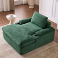 thumbnail image 5 of Ktaxon Corduroy Chaise Lounge Sleeper Chair, Oversized Sleeper Chair Bed, Boneless No Assembly Indoor Lounge for Living Room Bedroom Green, 5 of 14