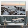 thumbnail image 1 of Rocky Beach with White Waters - Modern Seashore Canvas Art, 1 of 3