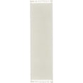 thumbnail image 2 of Nourison Diamond Trellis Shag Modern Solid Ivory Area Rug, 2 of 6