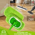 thumbnail image 3 of ZenClean Reusable Microfiber Mop Pads 4 Pack Compatible with SwifferSweeper Mop for Wet & Dry Floor Cleaning (Green), 3 of 8