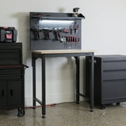 Hyper Tough 36-inch Workbench with Pegboard & Light