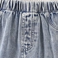thumbnail image 6 of Ticikt Girl's Y2k Denim Skirt Elastic High Waisted Jean Midi Skirts with Pocket,Color:Blue,Size:9-10 Years, 6 of 8
