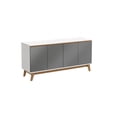 thumbnail image 2 of Aparador Bufetero Kappesberg 156cm 4 Puertas Blanco/Gris, 2 of 11