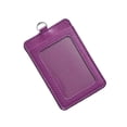 thumbnail image 1 of Inteprter 10 piezas de portatarjetas de identificación, suministros de oficina de negocios, funda protectora informal de colores, funda para tarjetas de Carpetas de archivos Vertical/Morado, 1 of 6
