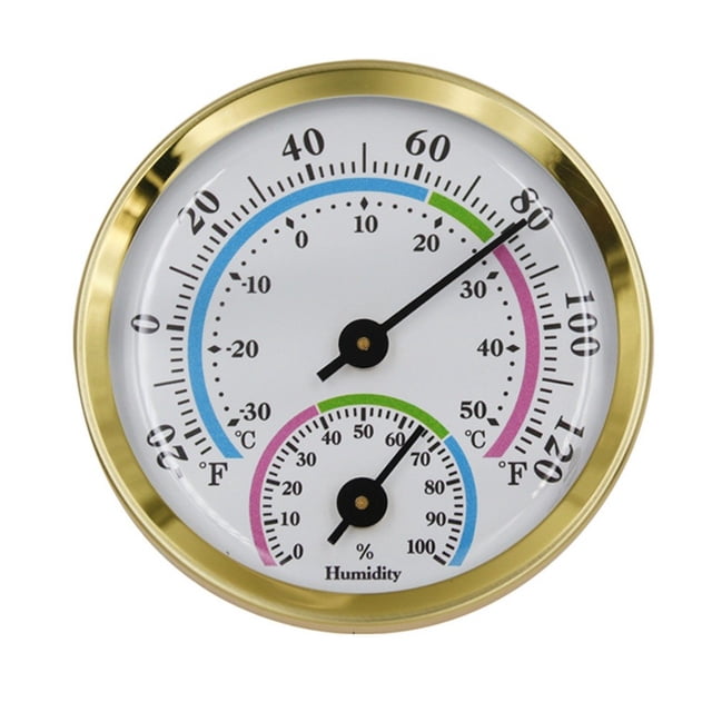 Thermohygrometer Wall Mounted Aluminum High Precision Meter -20~+120°F