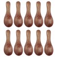 thumbnail image 3 of Cucharas Pequeñas De Madera, 10 Piezas Sólidas Schima Superba Cucharadita De Miel De Madera Compacta Para Café Para Té, 3 of 7