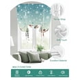 thumbnail image 2 of Teal Christmas Tie Up Curtains for Windows 45 Inch Length Balloon Curtains Kitchen Adjustable Balloon Window Shade Snowman Xmas Tree Snowflake Winter Tie Up Valance Bathroom Curtain Window 34"x45", 2 of 6