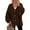 Brown, variant on PRETTYGARDEN Fall Chunky Cardigan Sweaters for Women Button Long Lantern Sleeve Knit Oversized Sweater Coats with Pocket