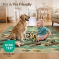 thumbnail image 4 of ODIKA 4'x6' Ultra-Soft Area Rug, Turtle Ocean Beachy Waves Entry Themed Teal Bathroom Nautical Flowing Dynamic None Washable, Bare feet friendly, Silk-Touch for Bedroom Home office, 4 of 7