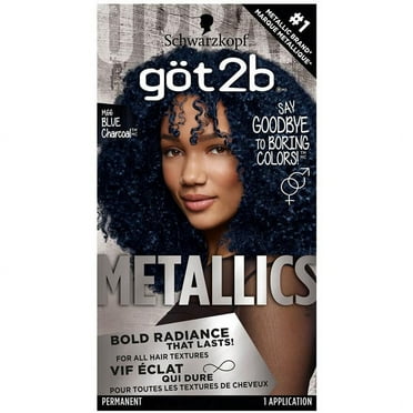 Got2b Metallics Permanent Hair Color, M66 Blue Charcoal