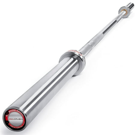 Olympic Barbell - Multifunction 7-Foot Weight Bar for Weightlifting, Powerlifting, CrossFit Training - No. 45 Steel, Chrome Finish - 750 lbs Max Load Capacity - Home Gym Fitness Equipment