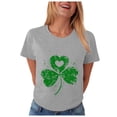 thumbnail image 6 of UngA Women St Patricks Day Shirt Shamrock Clover Print T Shirt Irish Graphic Tees Lucky Tops,M, 6 of 8
