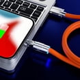 thumbnail image 4 of Cable de carga USB a C, cabezal giratorio de ángulo recto de 180 grados para carga rápida de teléfono móvil, 4 of 4