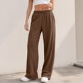 thumbnail image 6 of Nestiefly Womens Sweatpants Casual Wide Leg Baggy Lounge Pants | Sweat Pants for Women, Elastic Waisted with Pockets, Loose Soft Joggers Coffee S, 6 of 8