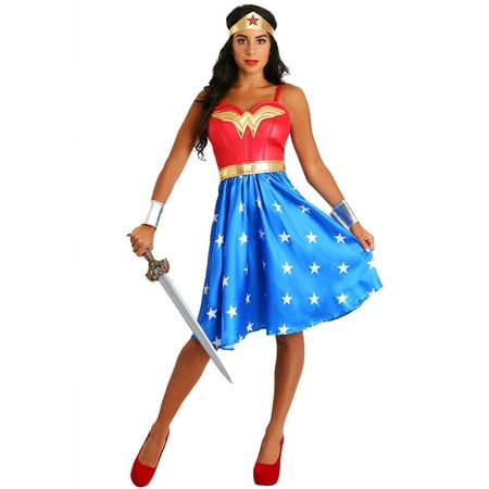 Deluxe Plus Size Long Dress Wonder Woman Costume