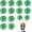 Green+Silver, variant on 12 PCS Cheerleading Poms, 13.8inch Sports Dance for Sports Team Spirit Cheering with Finger Rings