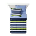 thumbnail image 5 of Your Zone Blue Stripe Twin Bedding Set for Kids, Machine Wash, 5 Pieces, 5 of 5