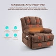 thumbnail image 3 of LIANLAM High Back Large Size Chenille Power Lift Recliner Chair with 8-Point Vibration Massage and Heat For Elderly, USB Charging, Dark Brown, 3 of 6