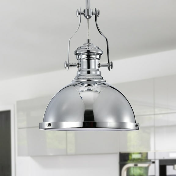 Warehouse of Tiffany Didya 1-Light 13-inch Chrome Dome Pendant
