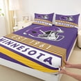 thumbnail image 3 of Erosebridal American Football Helmet Twin Sheet Sets,Minnesota City Bedding Twin Size,Sports Theme Bed Sheets Set Twin Size,Luxury Living Room Decor，3-Piece, 3 of 8