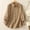 (Fashion 7)Coffee, variant on Women's Embroidered Lace Trim V Neck Shirts Summer Solid Color 3/4 Sleeve Loose Tops Lightweight Comfort Blouse