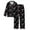 Black, variant on Comfy Pajamas For Women Set Bow Printed Long Sleeve Lapel Loose For Valentine's Day Loungewear Nightwear