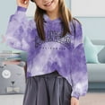 thumbnail image 2 of Caqnni Girl's Tie Dye Graphic Hoodie Sweatshirt Long Sleeve Pullover Top Fall Winter Clothes (10-11 Years,Beige), 2 of 4