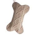 thumbnail image 7 of Dog Christmas Stocking, Knit White Christmas Stocking for Dogs, Bone Shape Dog Stocking Christmas Large Pet Stockings Hanging Dog Christmas Stocking for Dogs Cats Pets (Brown), 7 of 7