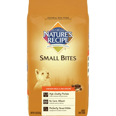 Nature's Recipe Small Bites Chicken Meal & Rice Recipe Dry Dog Food,