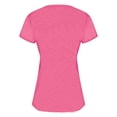 thumbnail image 5 of Dagugfen Crop Tops for Women Notch V Neck Short Sleeve Tshirts with Built in Bra Solid Color, 5 of 7