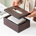 thumbnail image 5 of Wood Rectangular Tissue Box Holder with Magnetic Lid, Decorative Bathroom Countertop Facial Tissues Dispenser, 5 of 7