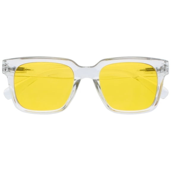 GJX Blue Light Glasses for Women and Men,Oversized Frame with Yellow Polarized Lens and Uv400 Protection,Anti-Reflective & Anti-Glare,Outdoor & Driving Glasses,Clear (Pack of 1)