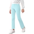 thumbnail image 2 of CPNG Girls Summer Thin Leggings Pants Solid Color Full Length Basic Leggings Stretchy Legging Footless Tight Pants(Light Blue,4-5 Years), 2 of 6