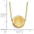 thumbnail image 4 of 14K Yellow Gold Brushed Polished & D/C Circle Necklace (18 X 11) Made In Italy sf2247-18, 4 of 6