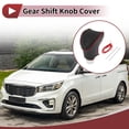 thumbnail image 2 of Cubierta de pomo de cambio de marchas Unique Bargains, protector de manija de cambio para Kia Soul 2020-2023, cuero sintético negro y rojo, 2 of 6