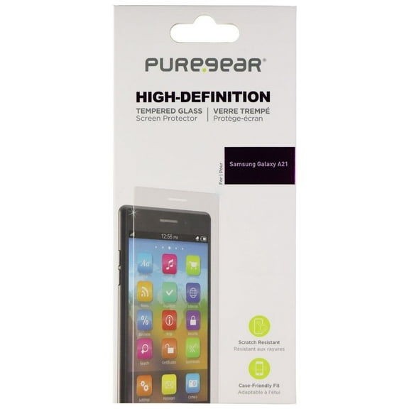 PureGear HD Tempered Glass Screen Protector for Samsung Galaxy A21 - Clear