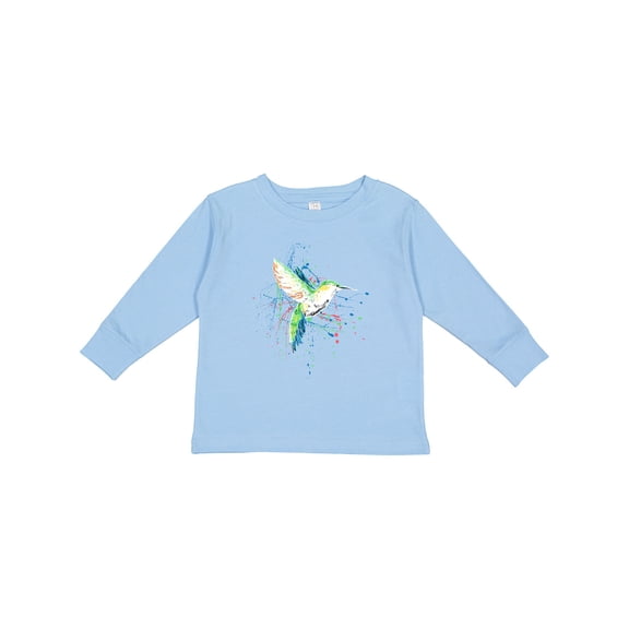 Inktastic Hummingbird Paint Splatter Boys or Girls Long Sleeve Toddler T-Shirt