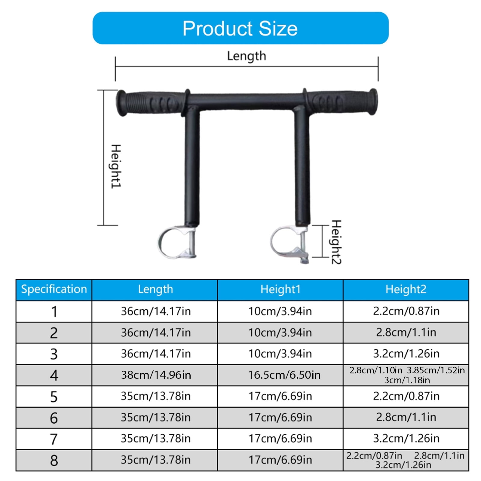 Strollers Handle Extender with Clip Compact and Lightweight Design Pram Cart Handlebar for Easy Storage and Transport